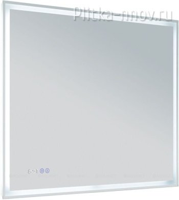 Оптима 90 белый матовый Зеркало с подсветкой Aquanet