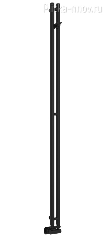 Нюанс EU50+ 1545x50 Матовый чёрный Узкий полотенцесушитель водяной Сунержа