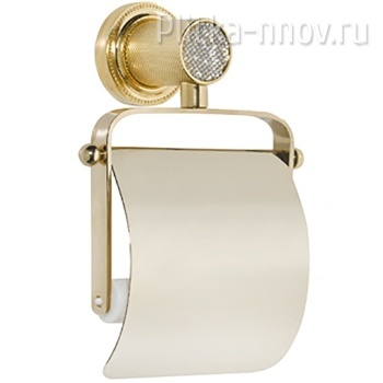 Royal Cristal 10921-G-B Gold с крышкой Держатель туалетной бумаги Boheme