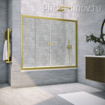 Z2V NOVO 155 03 01, профиль золото матовое, стекло прозрачное Vegas-Glass