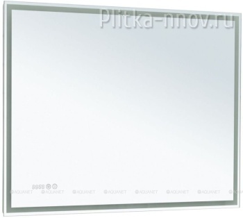 Оптима 120 белый матовый Зеркало с подсветкой Aquanet